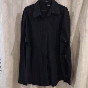 Men's Point X Black Casual Button Down Shirt